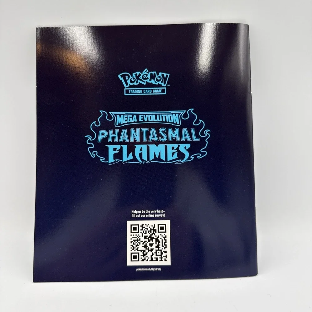 Phantasmal Flames ME Pokemon TCG Elite Trainer Box Player's Guide Unmarked